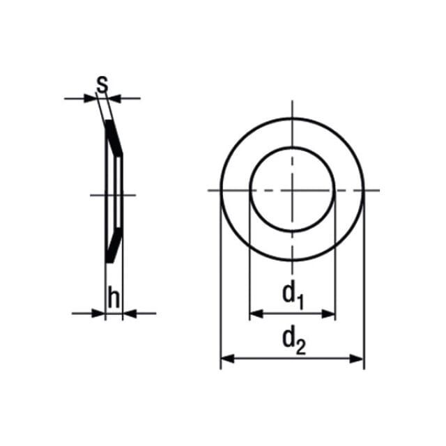 Spannscheibe DIN 6796 A2