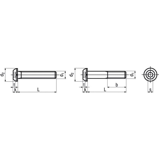 Flachkopfschraube ISK DIN 7380 A2