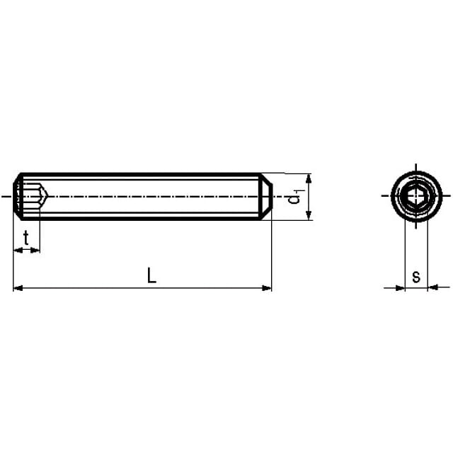 Gewindestift mit ISK DIN 913 A2