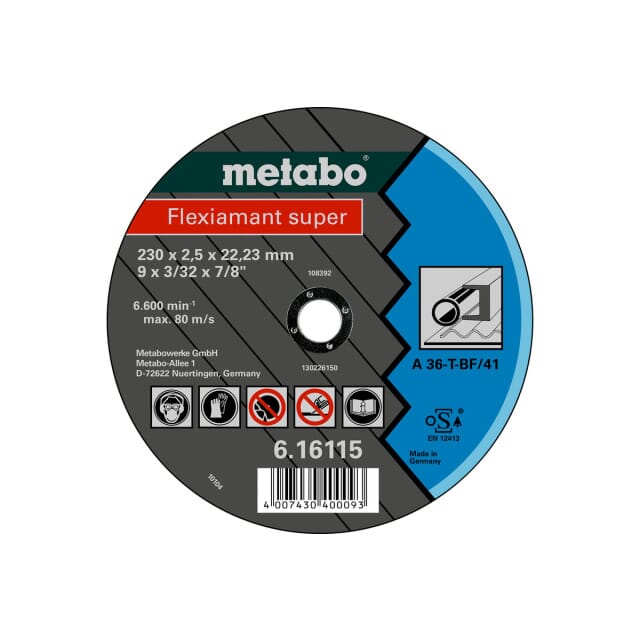 Flexiamant super 115x3,0x22,2 Stahl 616104000 Metabo