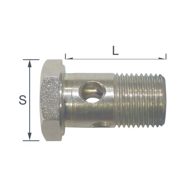 Hohlschraube metrisch, DIN 7643, Niederdruck