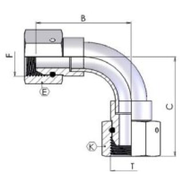 Winkelverbindungsstutzen 90° BSP