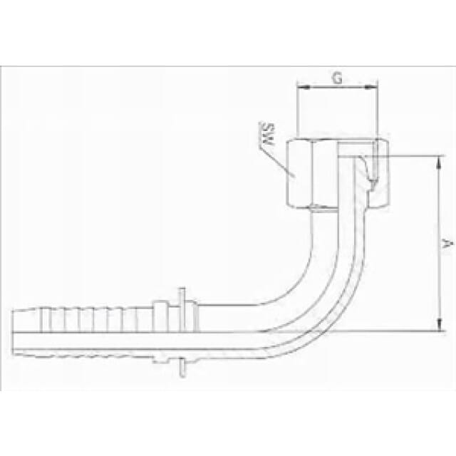 Dichtkegelnippel 90° BSP-Gewinde, DKR90