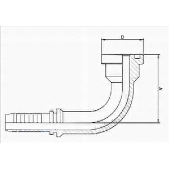 Flanschnippel 90° 3000psi SFL3-90