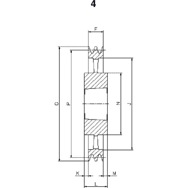 Keilriemenscheibe SPC/C mit Taper Bohrung