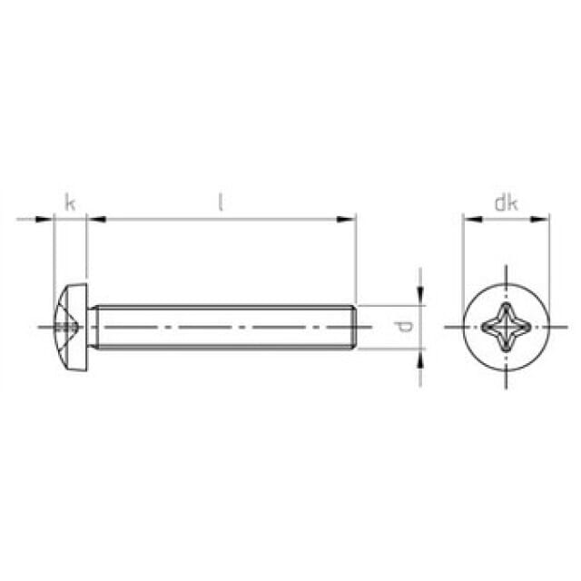 Linsenschraube DIN 7985 KS-H A A2