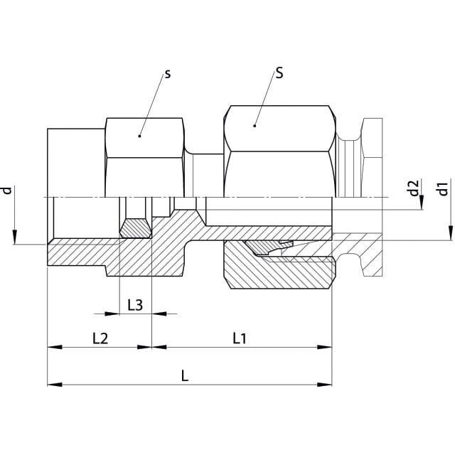 Dichtkegel-Manometerverschr. Edelstahl C-MAVE 12-LR 1/2"