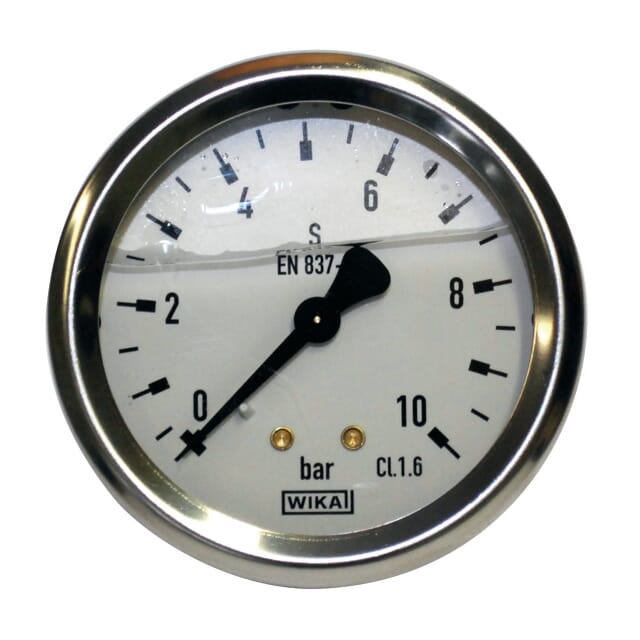 Rohrfedermanometer mit Glycerinfüllung, Anschluss Hinten