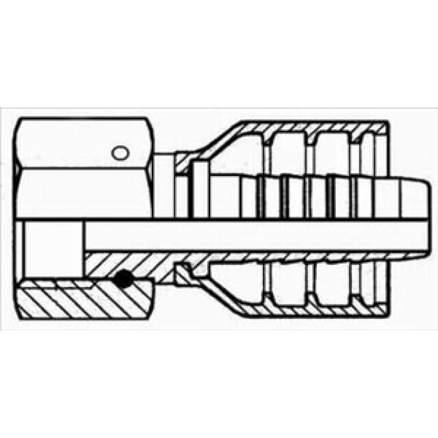 Dichtkegelarmatur flachdichtend, BSP-Gewinde, DKR-F multiCrimp