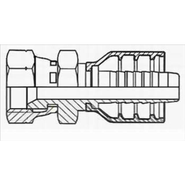 Dichtkegelarmatur metrisches Gewinde, JIS-Komatsu multiCrimp