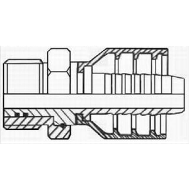 Aussengewindearmatur drehbar, UNF-Gewinde mit O-Ring, RC multiCrimp