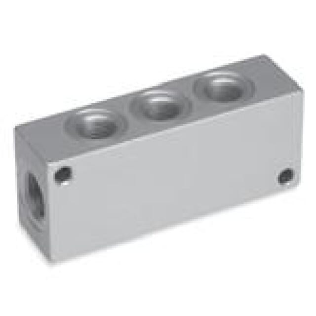 Verteilerblock, Anschlüsse einseitig