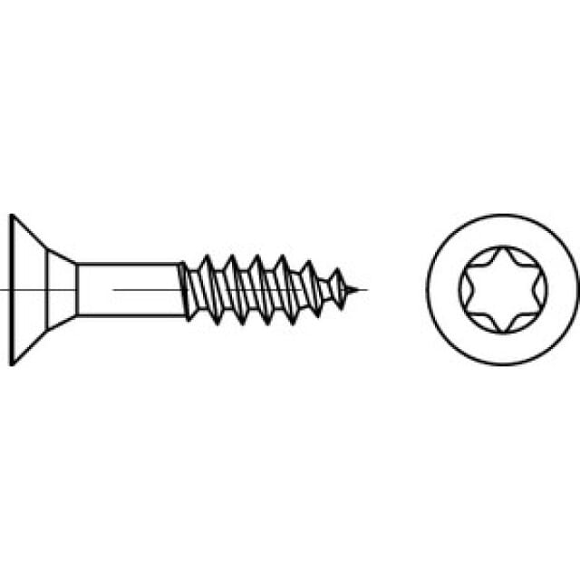 Spannplattenschraube Torx teilgewinde gelbVZ