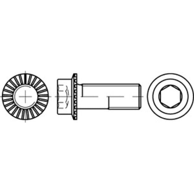 ISK Schraube Flansch Sperr-Ripp DIN 88912