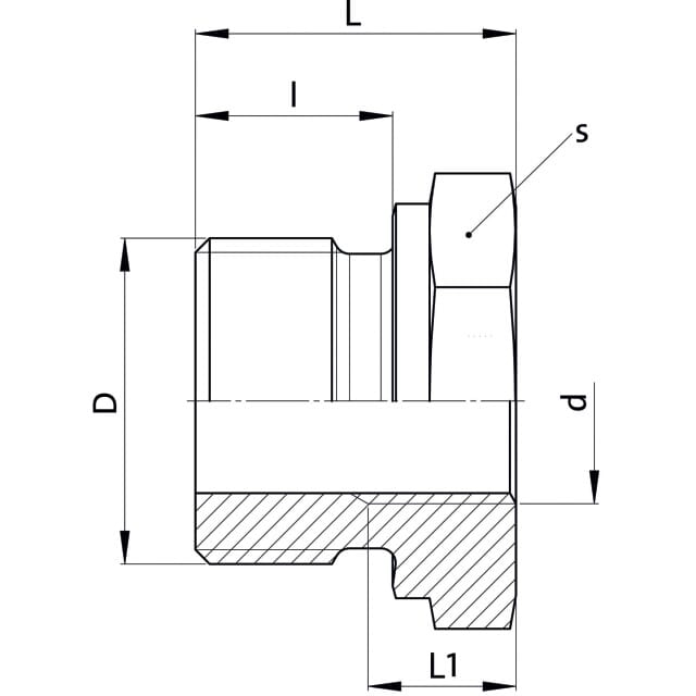 Gewinde-Reduzierstutzen, Edelstahl
