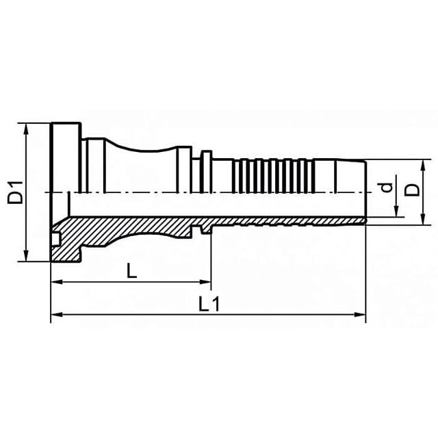Flanschnippel gerade, C-SFS6, Edelstahl 1.4571
