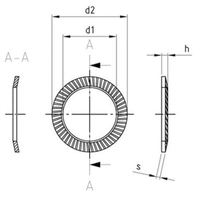 Sicherungsscheibe Schnorr Form S A2