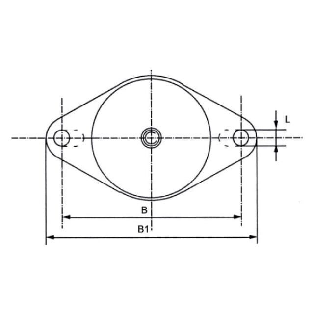 Maschinenfüße MFO 2-Loch oval